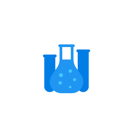 lab glass tube, icon on whiteのイラスト素材