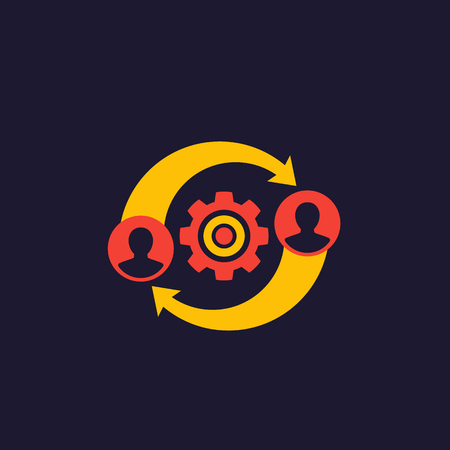 HR, management icon, vectorのイラスト素材