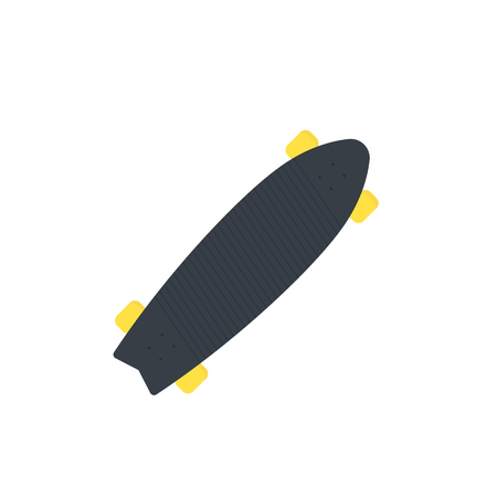 longboard top view, vector illustrationのイラスト素材
