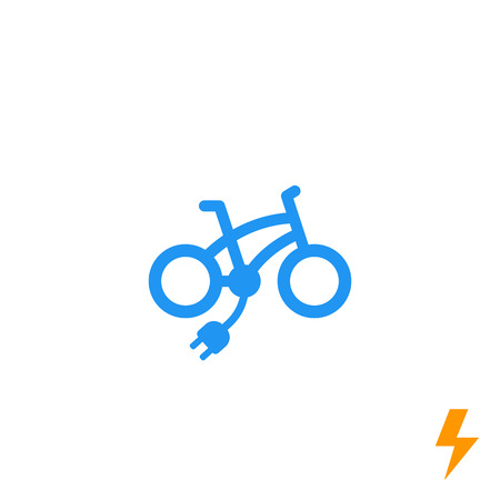 Electric bike, bicycle, e-bike vector iconのイラスト素材