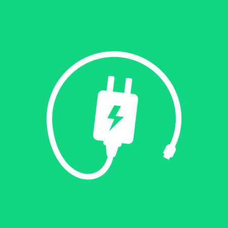 Mobile charger for phone, vector iconのイラスト素材