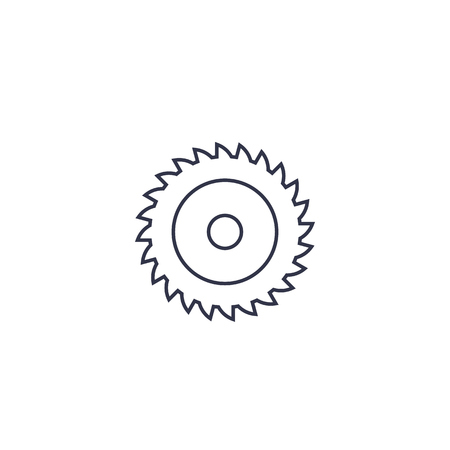mill cutter, sawmill line vector iconのイラスト素材