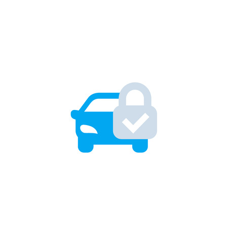 car alarm, protection icon with lockのイラスト素材
