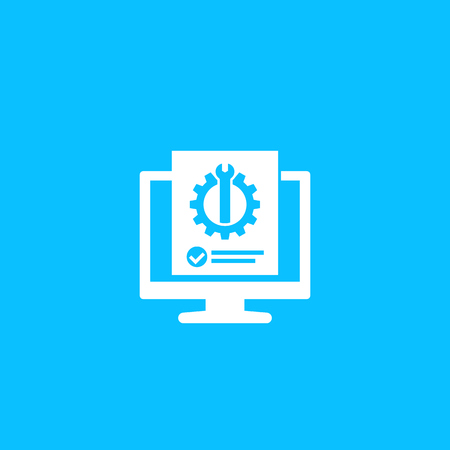 computer diagnostics iconのイラスト素材