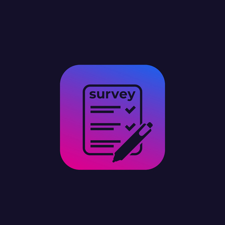 Survey, test vector iconのイラスト素材