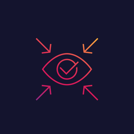 Focus, vector linear iconのイラスト素材