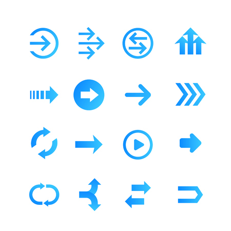 arrows set, vectorのイラスト素材