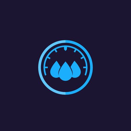 humidity, water level control vector icon for apps and webのイラスト素材