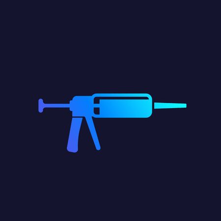 silicone gun icon, vectorのイラスト素材