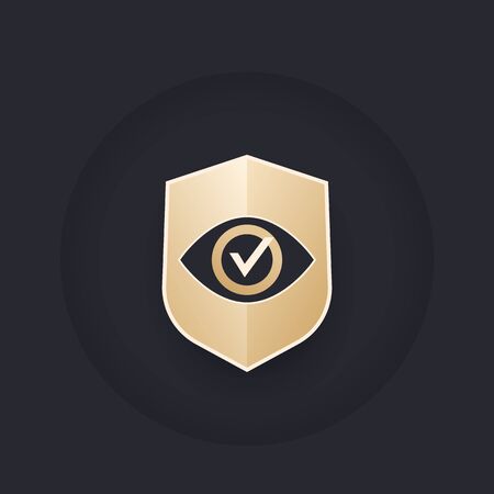 Eye and shield vector designのイラスト素材