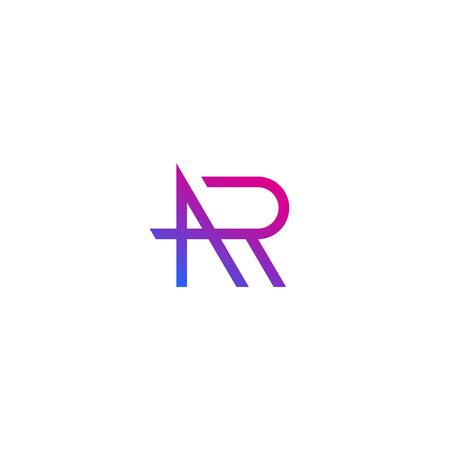 AR letters initials designのイラスト素材