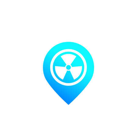 nuclear energy icon on markのイラスト素材