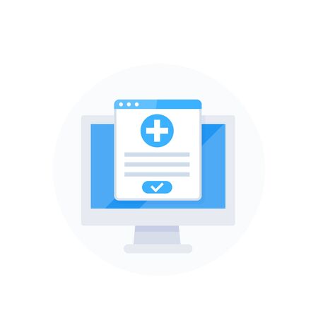online medical service vector iconのイラスト素材