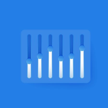 slider bar, vector design, blueのイラスト素材