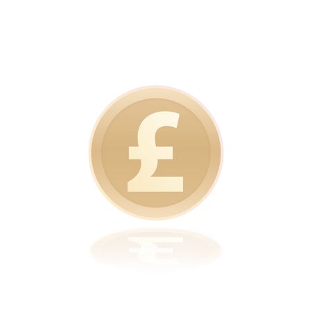 Pound, british coin iconのイラスト素材