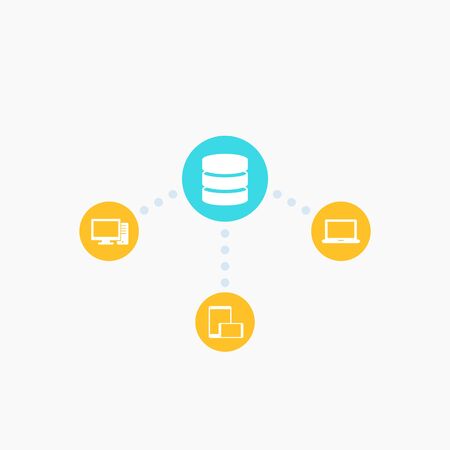 data mining vector flat iconのイラスト素材