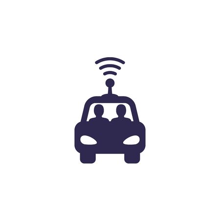 autonomous self drive car iconのイラスト素材