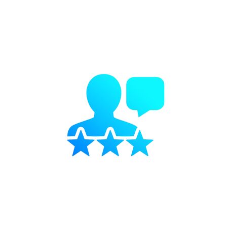 Customer review, comment and feedback iconのイラスト素材