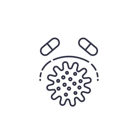 drug resistance line iconのイラスト素材