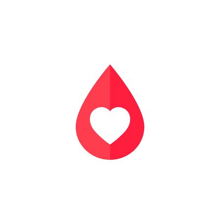 blood donation icon with heartのイラスト素材