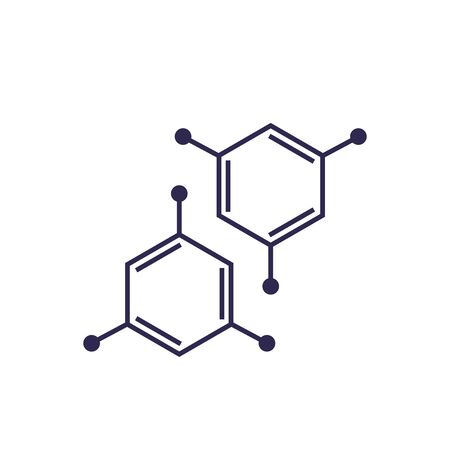 molecule icon on white, vectorのイラスト素材