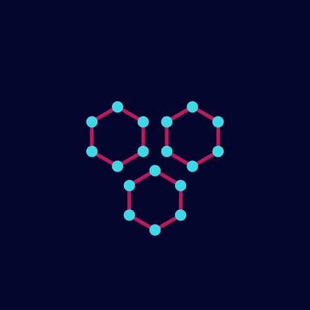 nanoparticles icon, science vectorのイラスト素材