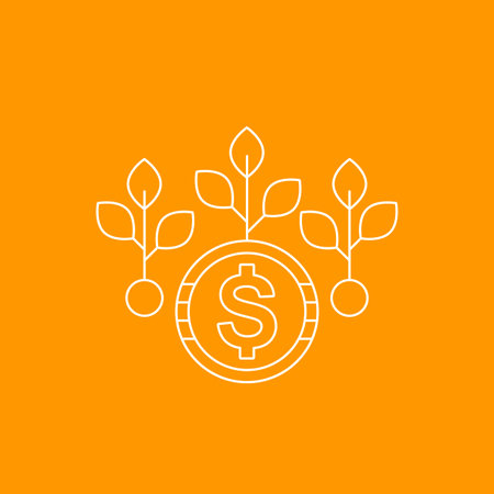 seed money icon, linear styleのイラスト素材