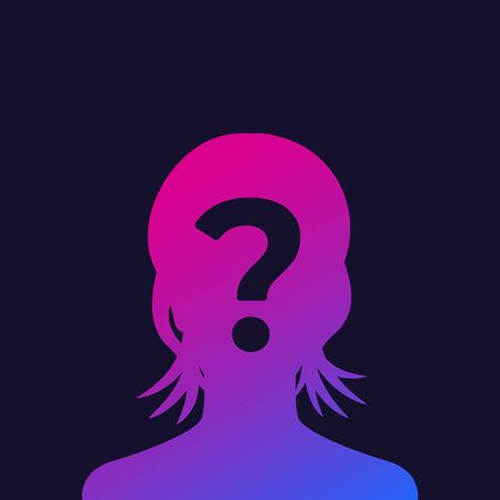 unknown person, female vectorのイラスト素材