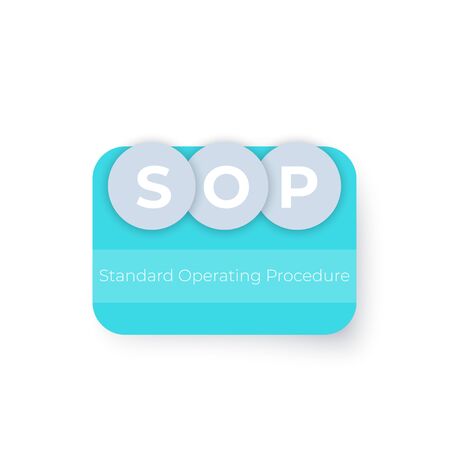 SOP Standard Operating Procedure, vector designのイラスト素材