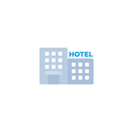 Hotel icon in flat styleのイラスト素材