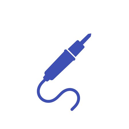 soldering iron icon isolated on white, vectorのイラスト素材