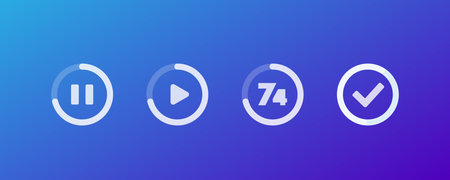 progress bar, vector elements for web and appsのイラスト素材