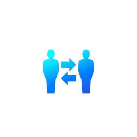 change people icon on whiteのイラスト素材
