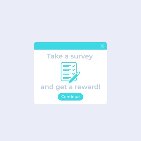 Survey banner, vector template in flat styleのイラスト素材