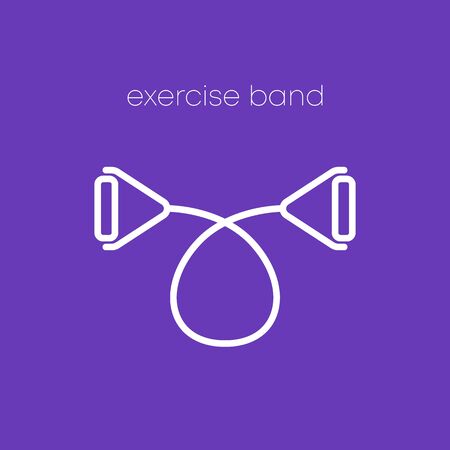 exercise bands icon, linearのイラスト素材