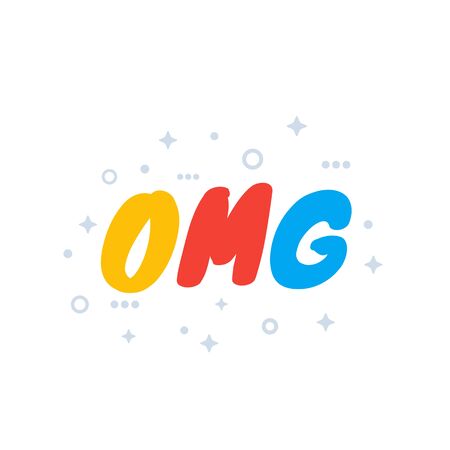 OMG, vector art on whiteのイラスト素材