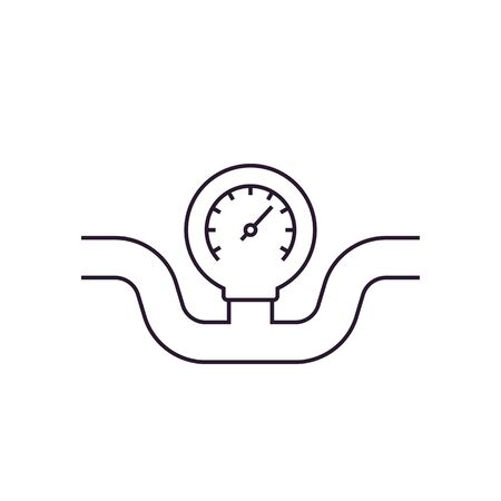 manometer with tube line vectorのイラスト素材