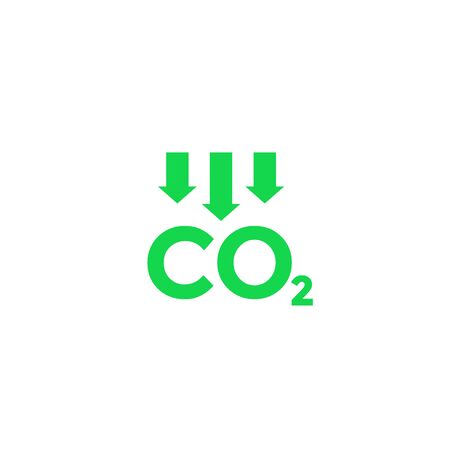 reduce carbon emissions, vector iconのイラスト素材