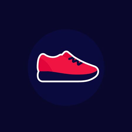Running shoe icon, trainers or sneakersのイラスト素材