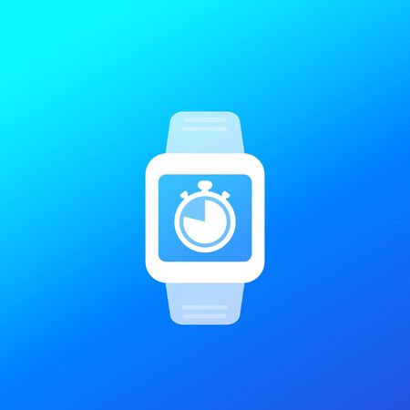 timer on screen of smartwatch iconのイラスト素材