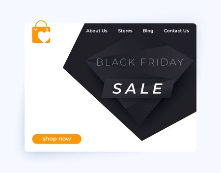 black friday sale banner for website, vectorのイラスト素材