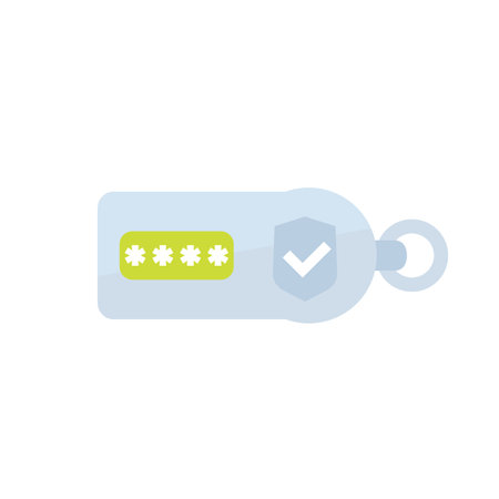 security token on white, flat icon