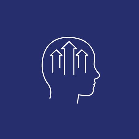 personal growth concept vector line iconのイラスト素材