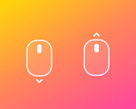 scroll down and up, vector iconsのイラスト素材