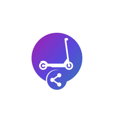 kick scooter sharing service icon for web and appsのイラスト素材