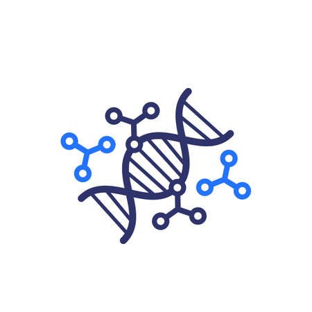 genetic engineering and dna modification iconのイラスト素材