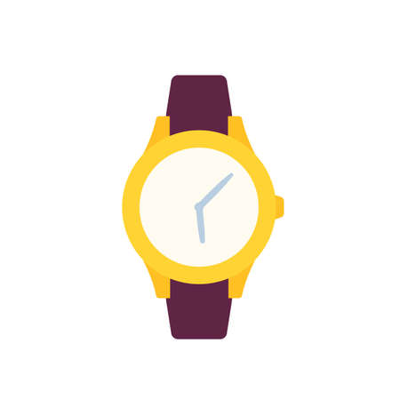 watch vector icon, classic wristwatch on whiteのイラスト素材