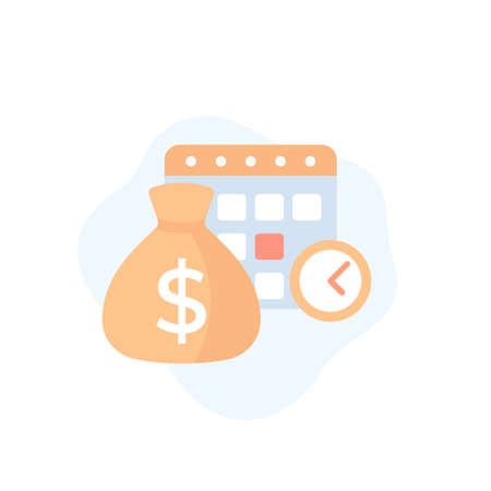 payment calendar, payday vector iconのイラスト素材