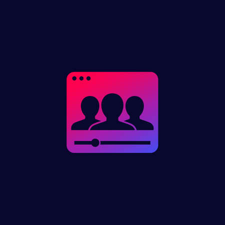 viewers, audience icon for webのイラスト素材