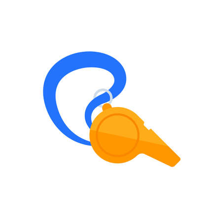 Whistle icon on white, flat vectorのイラスト素材